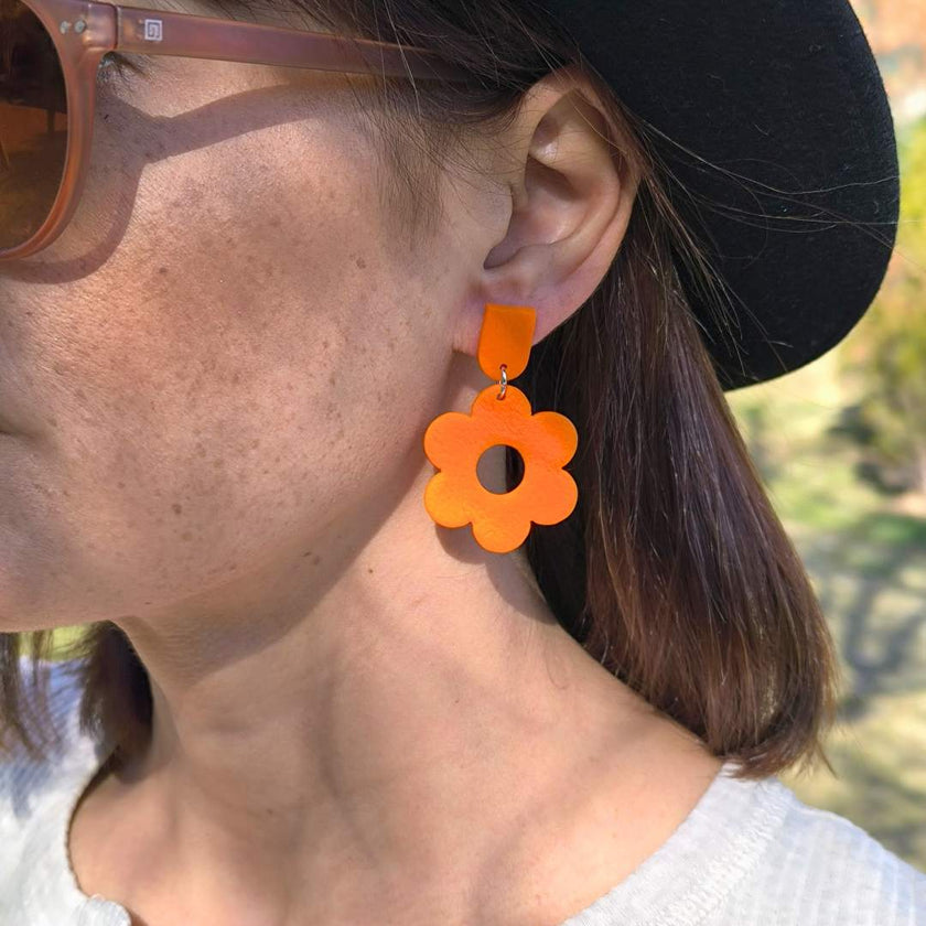 Daisy Beauty Küpe - Tangerine