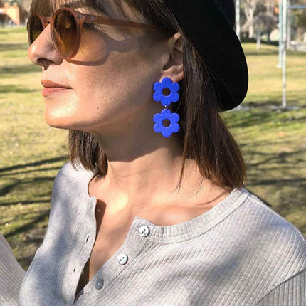 Daisy Doubles Küpe - Saks Blue
