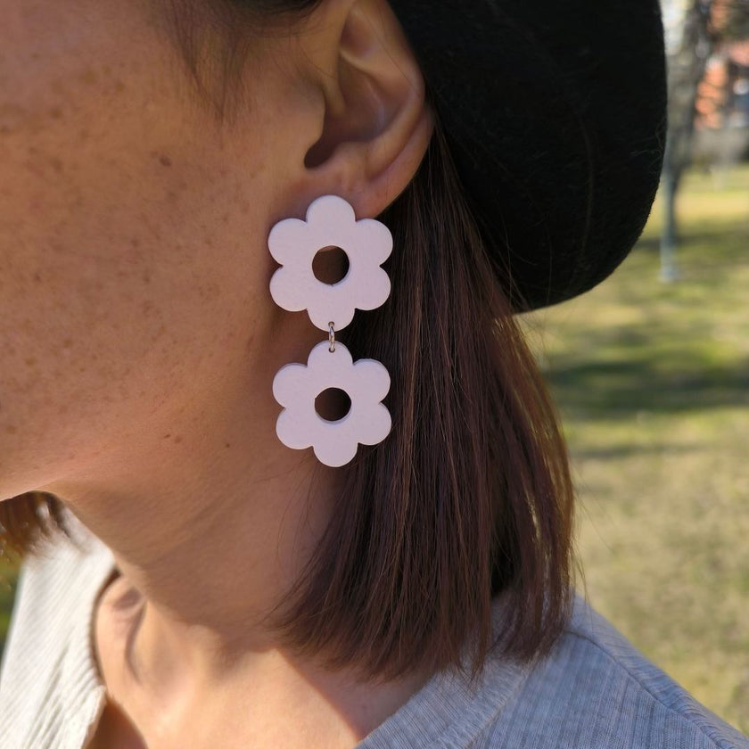 Daisy Doubles Küpe - Salt White