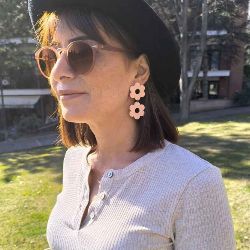 Daisy Doubles Küpe - Blush Pink