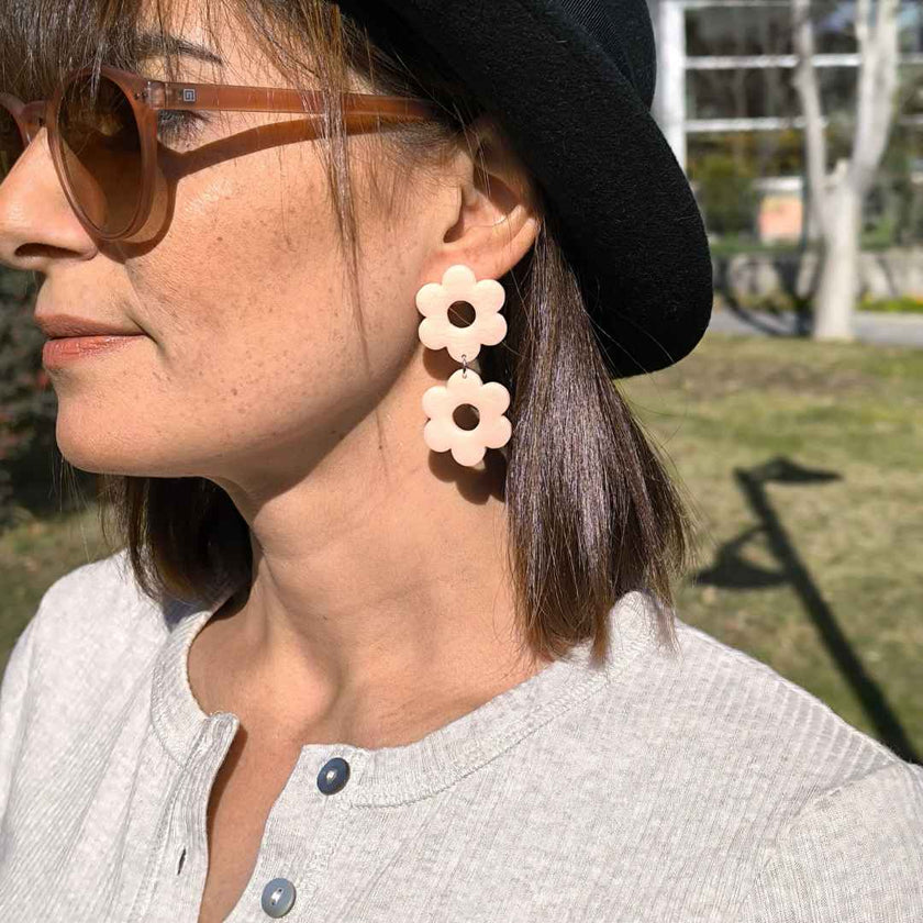 Daisy Doubles Küpe - Blush Pink