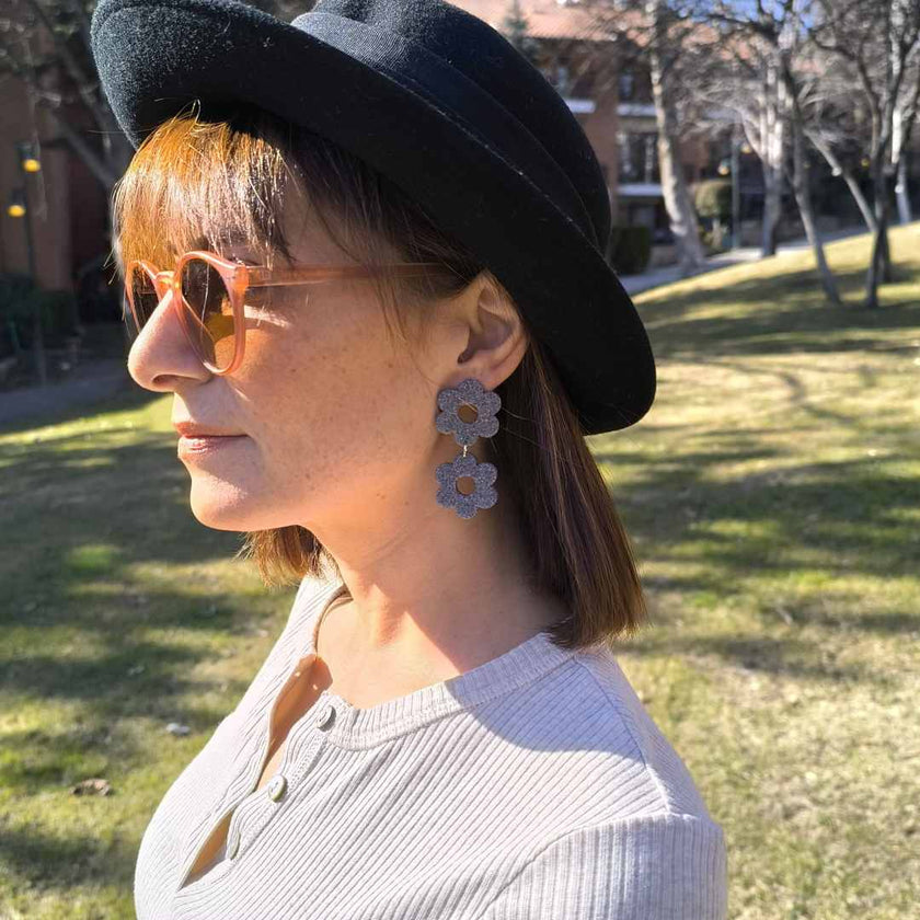 Daisy Doubles Küpe - Granite