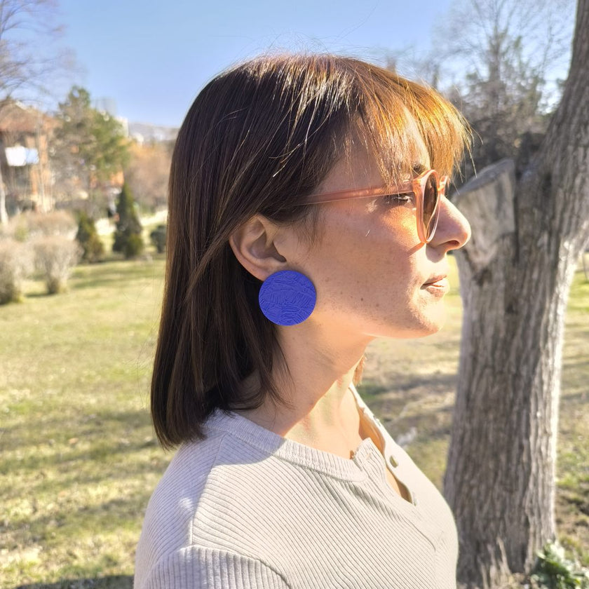 Luna Küpe - Saks Blue