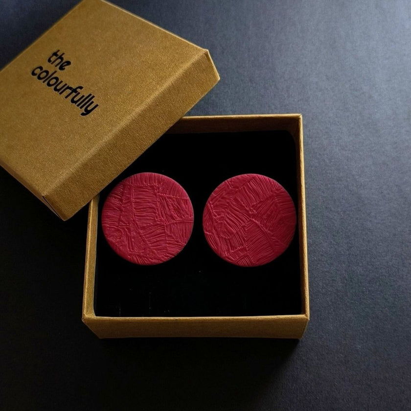 Luna Küpe - Cherry Red