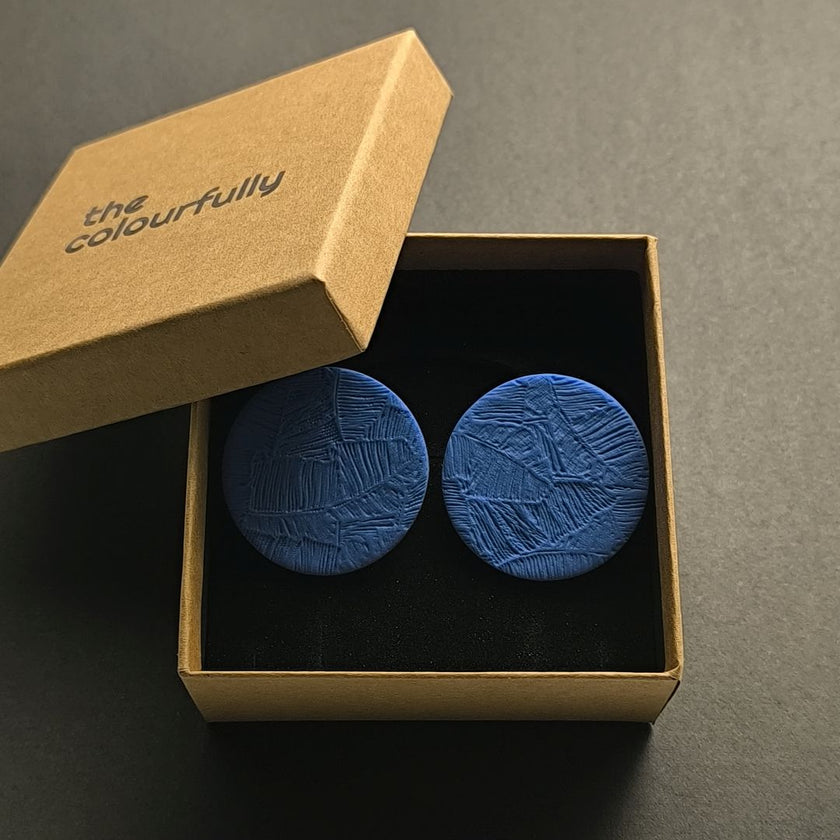 Luna Küpe - Saks Blue