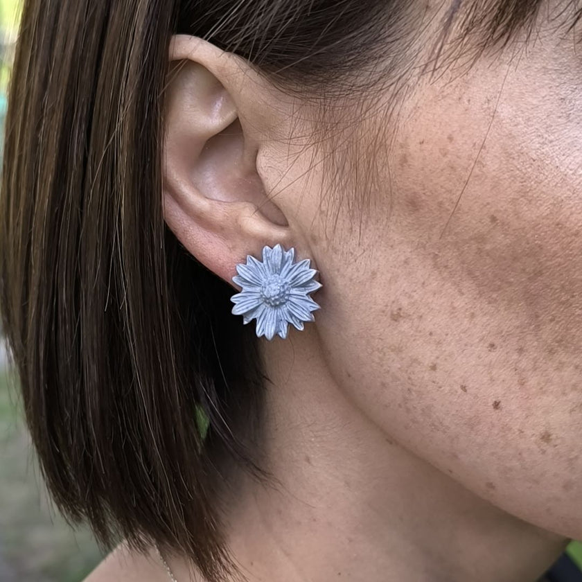 Daisy Minimalist Küpe - Silver