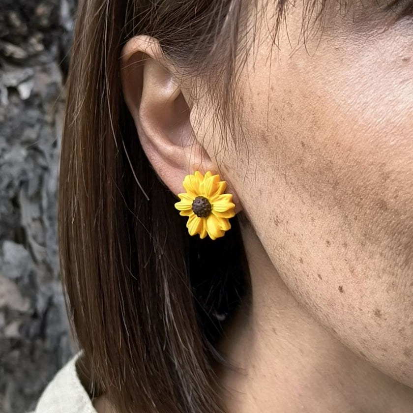 Daisy Minimalist Küpe - Sunflower v1