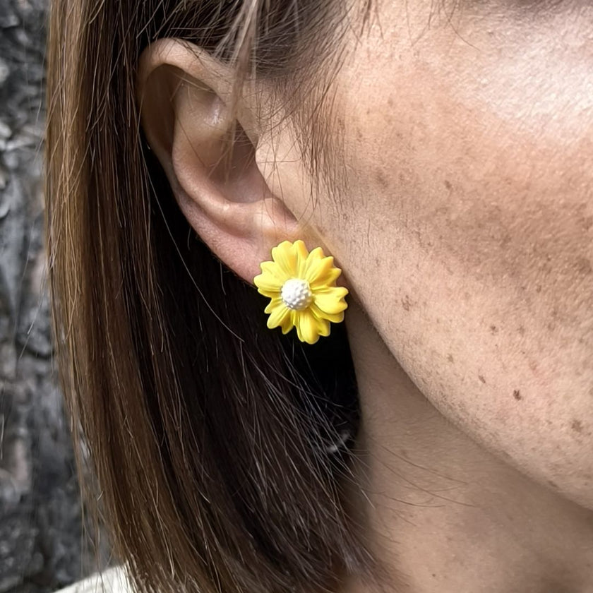 Daisy Minimalist Küpe - Sunflower v2